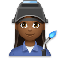 Woman Factory Worker- Medium-Dark Skin Tone emoji on LG